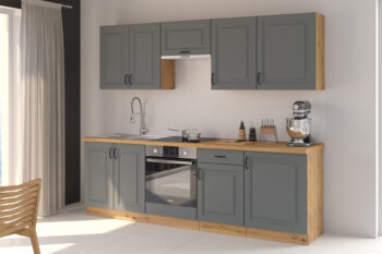 Dvierka na prednú umývačku riadu STELLA ZM 570X596  sú moderné a elegantné dvierka kuchynského nábytku STELLA.Aj vďaka nim si vytvoríte kuchyňu podľa vašich predstáv. Dvierka sú vyrobené z kvalitných MDF dosiek v hrúbke 16 mm Farebné prevedenie je v kontraste dub Artisan a šedá matná. Kuchyňa STELLA svojim prevedením poteší všetkých zákazníkov, ktorí majú radi jednoduchosť, praktickosť a zároveň prijateľnú cenu. Je v modernom prevedení s čistými líniami. Vďaka veľkému výberu kuchynského nábytku, ktoré STELLA poskytuje, si poskladáte svoju kuchyňu podľa vašich predstáv. Rozmery: 596 x 570 x 16 mm (Š x V x H)Dodávame v demontovanom stave. V našej ponuke nájdete aj ďalšie kuchynské skrinky STELLA.