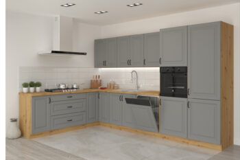 Dvierka na prednú umývačku riadu STELLA ZM 570X596  sú moderné a elegantné dvierka kuchynského nábytku STELLA.Aj vďaka nim si vytvoríte kuchyňu podľa vašich predstáv. Dvierka sú vyrobené z kvalitných MDF dosiek v hrúbke 16 mm Farebné prevedenie je v kontraste dub Artisan a šedá matná. Kuchyňa STELLA svojim prevedením poteší všetkých zákazníkov, ktorí majú radi jednoduchosť, praktickosť a zároveň prijateľnú cenu. Je v modernom prevedení s čistými líniami. Vďaka veľkému výberu kuchynského nábytku, ktoré STELLA poskytuje, si poskladáte svoju kuchyňu podľa vašich predstáv. Rozmery: 596 x 570 x 16 mm (Š x V x H)Dodávame v demontovanom stave. V našej ponuke nájdete aj ďalšie kuchynské skrinky STELLA.