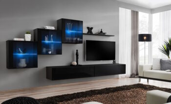 Atraktívna obývacia zostava STEROX je vminimalistickom prevedení. Je vhodná do moderných obývačiek. Poteší nejedného nadšenca nadčasového štýlu.Obývacia stena je vyrobená z kvalitných LTD dosiek, ktoré sa jednoducho udržiavajú. Korpus je v matnom prevedení. Rozmery celej zostavy (š,v,h): 330 x 160 x 40 cm.Rozmery jednotlivých prvkov zostavy:2 x závesný TV stolík v/š/h: 30/120/40 cm,3 x závesná skrinka v/š/h: 60/60/30 cm, závesná polica v/š/h: 2,2/120/20 cm.LED osvetlenie je v cene zostavy. Zostavu si môžete zakúpiť len ako celok.Dodávame v demontovanom stave.