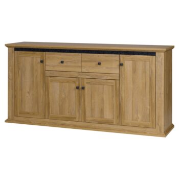 Na modernej vlne prichádza štvordverová komoda so zásuvkami LEON MZ9. Jej rozmery sú (ŠxHxV): 180x45x87 cm. Zdobia ju skromné, ale elegantné kovové úchytky. Disponuje úložným priestorom v podobe dvoch zásuviek, dvojdverovej skrinky a jednodverovej skrinky. Provensálsky sektorový nábytok LEON Vám…