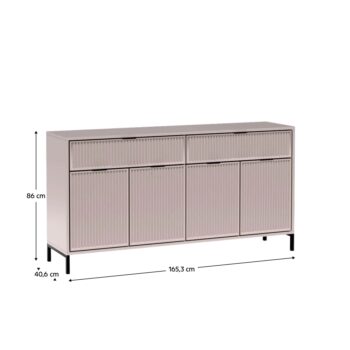Štvordverová komoda so zásuvkami Style LS 1 v elegantnej kašmír krémovej farbe je ideálnym riešením pre tých, ktorí hľadajú praktický a moderný nábytok do svojho interiéru. Táto komoda od značky KONDELA ponúka dostatok úložného priestoru vďaka štyrom dverám a dvom…
