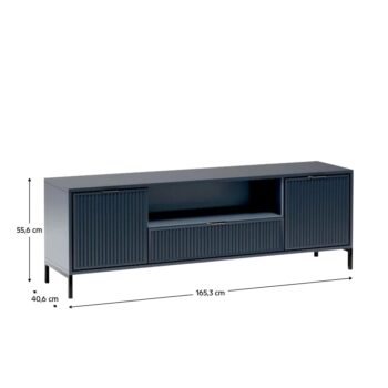 TV stolík Style LS 4 v elegantnej indigo modrej farbe je ideálnym doplnkom pre moderné interiéry. Tento kus nábytku od značky KONDELA ponúka nielen štýlový vzhľad, ale aj praktické využitie. S rozmermi 165,3 cm na šírku, 40,6 cm…