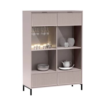 Vitrína Style LS 8 v elegantnej kašmírovo krémovej farbe je ideálnym doplnkom pre váš moderný interiér. Táto vitrína od renomovanej značky KONDELA ponúka nielen estetický vzhľad, ale aj praktické využitie. S výškou 150 cm, šírkou 104,8 cm a hĺbkou 40,6 cm…