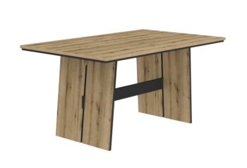 Zamatový a moderný jedálenský stôl SUNNY v odtieňi dub evoke s antracitovo čiernou farbou je dokonalým doplnkom pre váš domov.S rozmermi 160 cm šírka, 99 cm výška a 62 cm hĺbka ponúka dostatok priestoru pre vaše rodinné alebo spoločenské stretnutia. Tento nádherný stôl je nielen elegantný, ale aj praktický, ideálny pre každodenné použitie a špeciálne príležitosti.Stôl je vyrobený z kvalitného LTD materiálu, ktoré je nenáročné na údržbu.Vytvorte si domov, kde sa budete cítiť slnečne a komfortne s jedálenským stolom SUNNY.Dodávame v demonte.