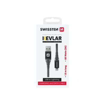 SWISSTEN Nabíjací kábel kevlarový USB Lightning, 1,5 m