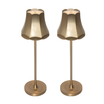 Sada 2 retro stolových lamp ružové zlato nabíjateľné IP44 - Granny