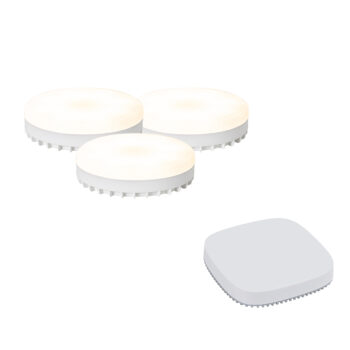 Sada 3 inteligentných stmievateľných LED žiaroviek GX53 RGB 9W 806LM 2700K-6500K vrátane Zigbee Smart Hub