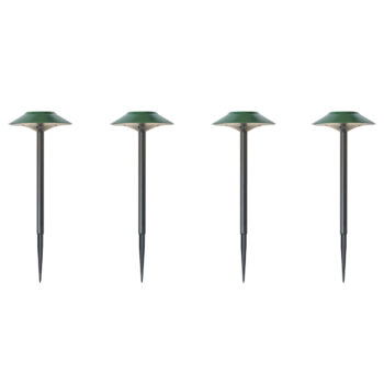 Sada 4 zelených bodových svetiel s hrotom vrátane LED IP44 solárnych - Mushroom