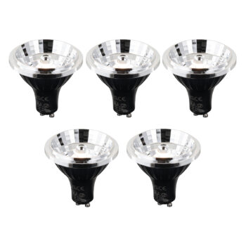 Sada 5 GU10 3-krokových stmievateľných Kelvin LED žiaroviek 70 mm 6 W 500 lm 2200 - 3600 K