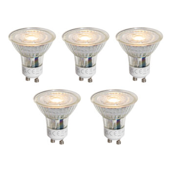 Sada 5 GU10 50 mm LED žiaroviek číra 1W 80 lm 2200K