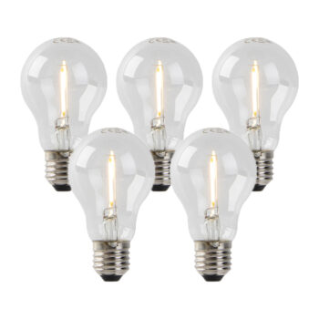 Sada 5 LED žiaroviek E27 A60 1W 80lm 2200K