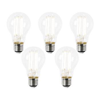 Sada 5 LED žiaroviek E27 A60 číre 2,2 W 470 lm 2700 K