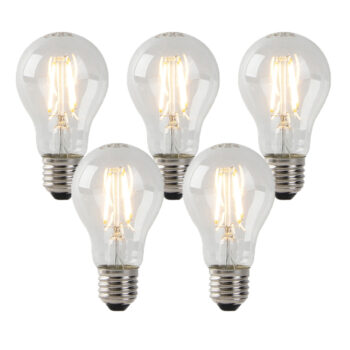 Sada 5 LED žiaroviek E27 číre 3W 250lm 2200K