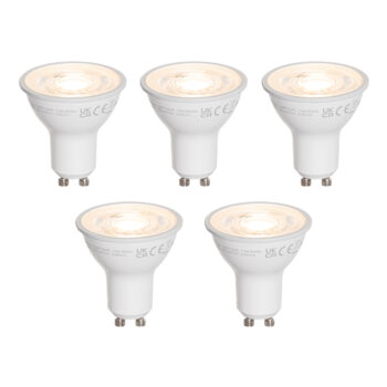 Sada 5 LED žiaroviek GU10 50 mm číra 7,5 W 800 lm 3000 K