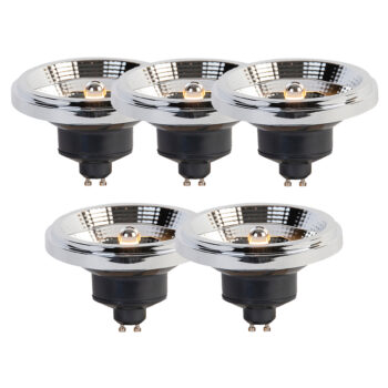 Sada 5 LED žiaroviek GU10 s 3-stupňovým stmievaním na teplú bielu AR111 11W 620lm 2000-3000K