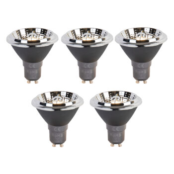 Sada 5 LED žiaroviek GU10 s 3-stupňovým stmievaním na teplú bielu AR70 6W 320lm 2000-3000K