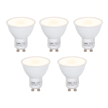 Sada 5 LED žiaroviek GU10 so senzorom súmraku 5W 380lm 2700K