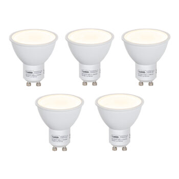 Sada 5 LED žiaroviek GU10 so senzorom súmraku 5W 380lm 3000K