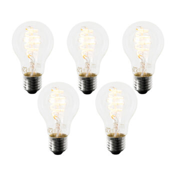 Sada 5 inteligentných LED žiaroviek E27 A60 4,9 W 380 lm 2700 K