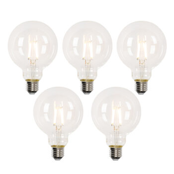 Sada 5 inteligentných LED žiaroviek E27 G95 4,5 W 470 lm 2700-6500 K