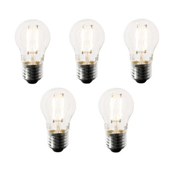 Sada 5 inteligentných LED žiaroviek E27 P45 4,5 W 470 lm 1800-4000K