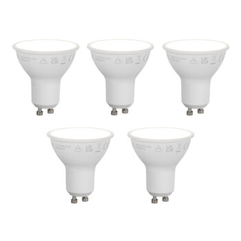 Sada 5 inteligentných stmievateľných LED žiaroviek GU10 50mm Opálová 7W 630 lm 4000K