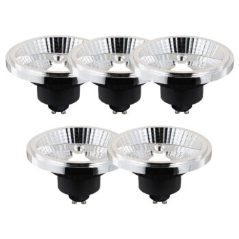 Sada 5 inteligentných stmievateľných LED žiaroviek GU10 AR111 10W 800 lm 2200 - 6500K