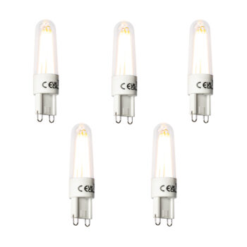 Sada 5 ks G9 LED žiarovka 2,5W 240lm 2300K