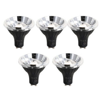 Sada 5 ks GU10 Stmievateľná LED žiarovka 70mm 6.5W 600LM 3000K