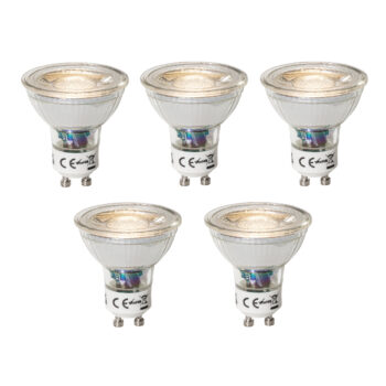 Sada 5 ks GU10 dimbare LED lamp 3W 200 lm 3000K