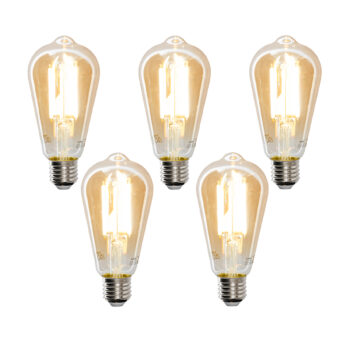 Sada 5 ks Smart E27 stmievateľná v Kelvinovej LED lampe ST64 goldline 7W 700 lm 1800-4000K