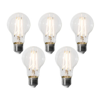 Sada 5 stmievateľných LED žiaroviek E27 A60 6W 700 lm 2200K