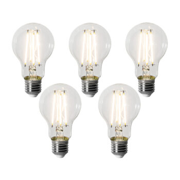 Sada 5 stmievateľných LED žiaroviek E27 A60 8W 900 lm 3000K