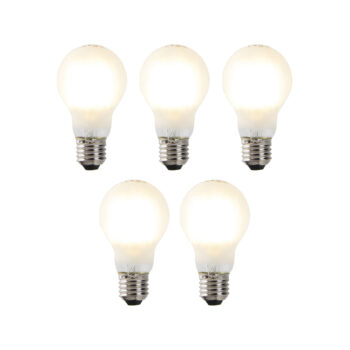 Sada 5 stmievateľných LED žiaroviek E27 A60 matná 7W 806lm 2700K