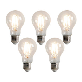 Sada 5 stmievateľných LED žiaroviek E27 s 3-stupňovým stmievaním A60 5W 500lm 2700K