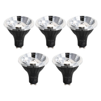 Sada 5 stmievateľných LED žiaroviek GU10 70 mm 6,5 W 600 lm 2700 K