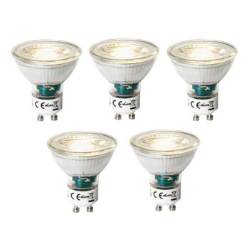 Sada 5 stmievateľných LED žiaroviek GU10 s 3-stupňovým stmievaním 7W 600 lm 3000K