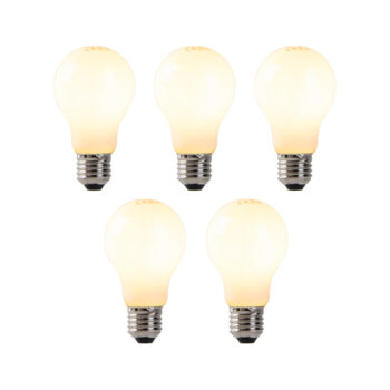 Sada 5 stmievateľných LED žiaroviek s opálovým sklom E27 7W 806 lm 2200K
