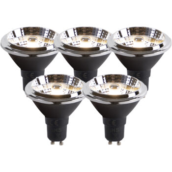 Sada 5 žiaroviek GU10 dim to warm LED AR70 6W 2000K-3000K