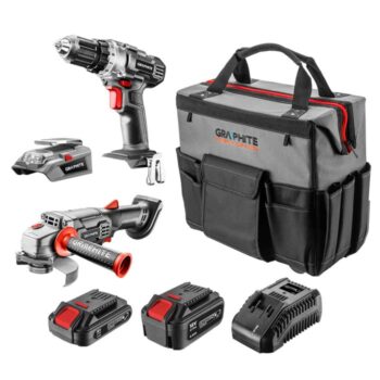 Sada Energy+: vŕtačka (58G000), brúska (58G003), USB adaptér (58G025), 2x batéria (58G001/04), nabíjačka (58G002) 58G093-CS GRAPHITE