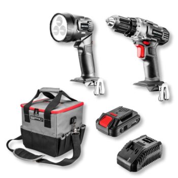 Sada akumulátorového náradia: vŕtačka/skrutkovač, baterka, taška, Energy+ 18V, Li-Ion 2,0Ah akumulátor, 58G016 GRAPHITE nabíjačka