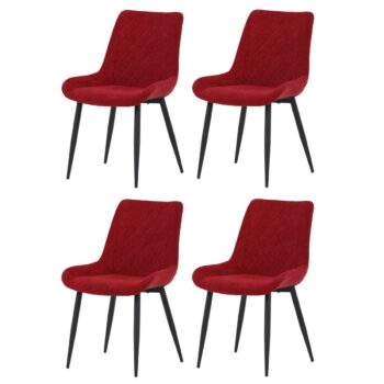 Sada jedálenských stoličiek DCL-218 RED2, 4 ks