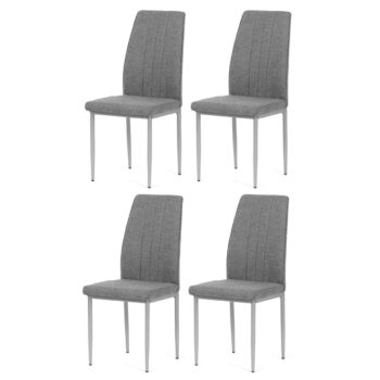 Sada jedálenských stoličiek DCL-379 GREY2, 4 ks