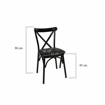 Sada jedálenských stoličiek Ekol Black, 4 ks