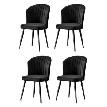 Sada jedálenských stoličiek Rubi Black, 4 ks