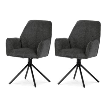 Sada jedálenských stoličiek s vratným mechanizmomHC-522 GREY2, 2 ks