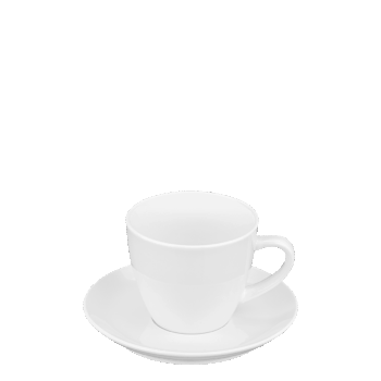 Porcelánový kávový set z línie Basic - jednoduchý dizajn, ktorý spĺňa všetky funkčné nároky každého "kávomilca". Je vhodný do umývačky riadu aj do mikrovlnnej rúry. Set obsahuje: 4x šálku 250 ml 4x podšálku 15 cm