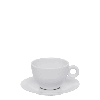 Porcelánový set na kávu z línie Basic Chic. Elegantný detail letokruhov na bielom porceláne môžete použiť na každú príležitosť. Je vhodný do umývačky riadu aj mikrovlnnej rúry. Set obsahuje: - 4ks kávových šálok (190 ml) - 4ks podšálok (14,5 cm)