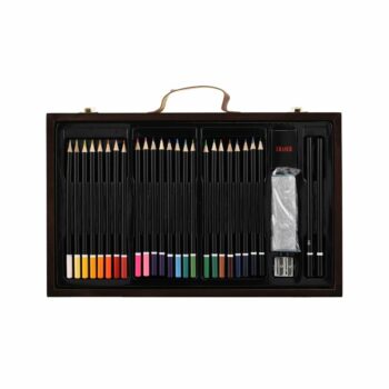 Sada na maľovanie - Art box kreatívna sada 79ks v drevenom kufríku vo fólii 37x23x5cm