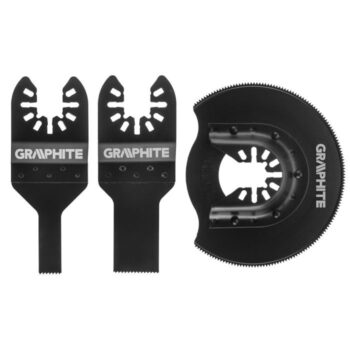 Sada 3 ks pílových listov GRAPHITE na kov umožňuje rezať kovové diely pomocou multifunkčného nástroja GRAPHITE.